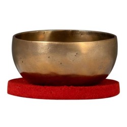 brass singing bowl 12cm, with mallet - felt ring -