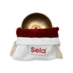 brass singing bowl 12cm, with mallet - felt ring -