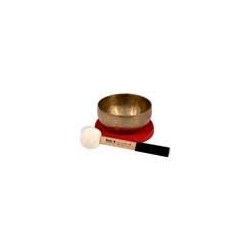 brass singing bowl 12cm, with mallet - felt ring -