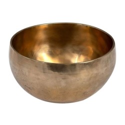 brass singing bowl 15cm, with mallet - felt ring -