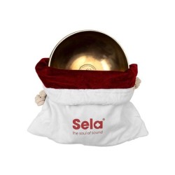 brass singing bowl 15cm, with mallet - felt ring -