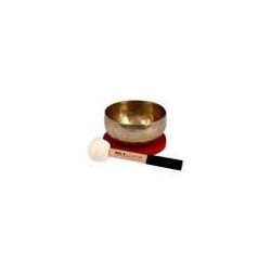 brass singing bowl 15cm, with mallet - felt ring -