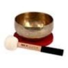 brass singing bowl 15cm, with mallet - felt ring -