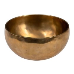 brass singing bowl 17cm, with mallet - felt ring -
