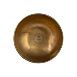 brass singing bowl 17cm, with mallet - felt ring -