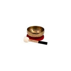 brass singing bowl 17cm, with mallet - felt ring -