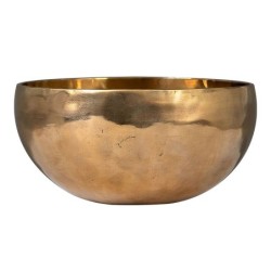 brass singing bowl 19cm, with mallet - felt ring -