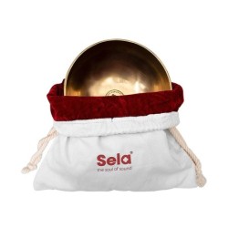 brass singing bowl 19cm, with mallet - felt ring -