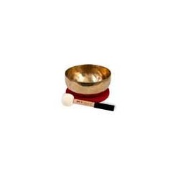 brass singing bowl 19cm, with mallet - felt ring -