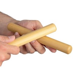 2-tone claves 20mm, acacia