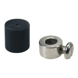 rubber retaining ring for shoulder rest, with meta