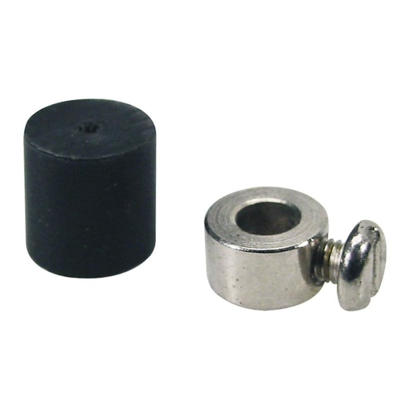 rubber retaining ring for shoulder rest, with meta