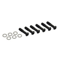 spare part: set of 6 black metal bolts and spacers