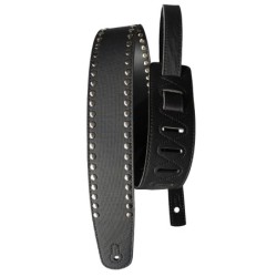 CORREA BASSO PARA GUITARRA Y BAJO NEGRA TACHUELAS