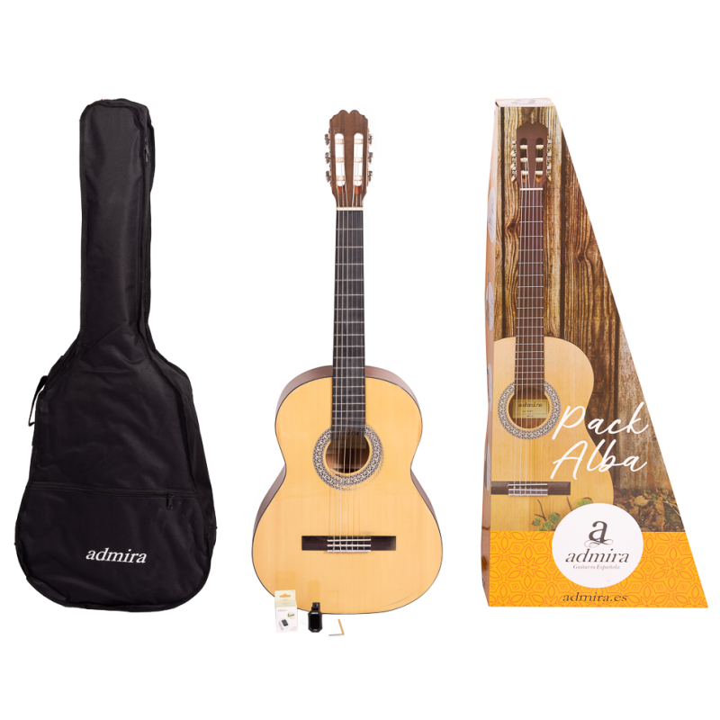 PACK DE GUITARRA CLÁSICA ADMIRA ALBA 4/4 SERIE INICIACIÓN