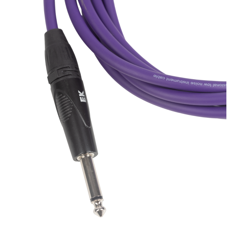 CABLE EK AUDIO PARA GUITARRA JACK RECTO-RECTO 6M VIOLETA