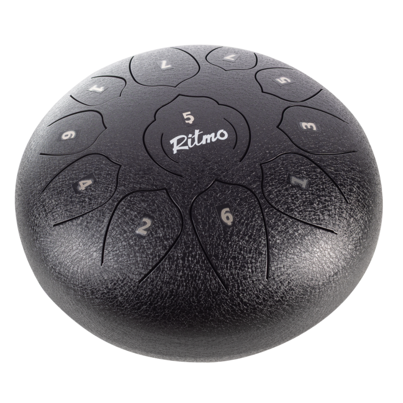 TONGUE DRUM DE 10” NEGRO 11 NOTAS