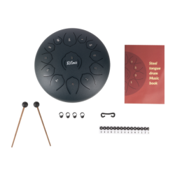 TONGUE DRUM DE 10” NEGRO 11 NOTAS