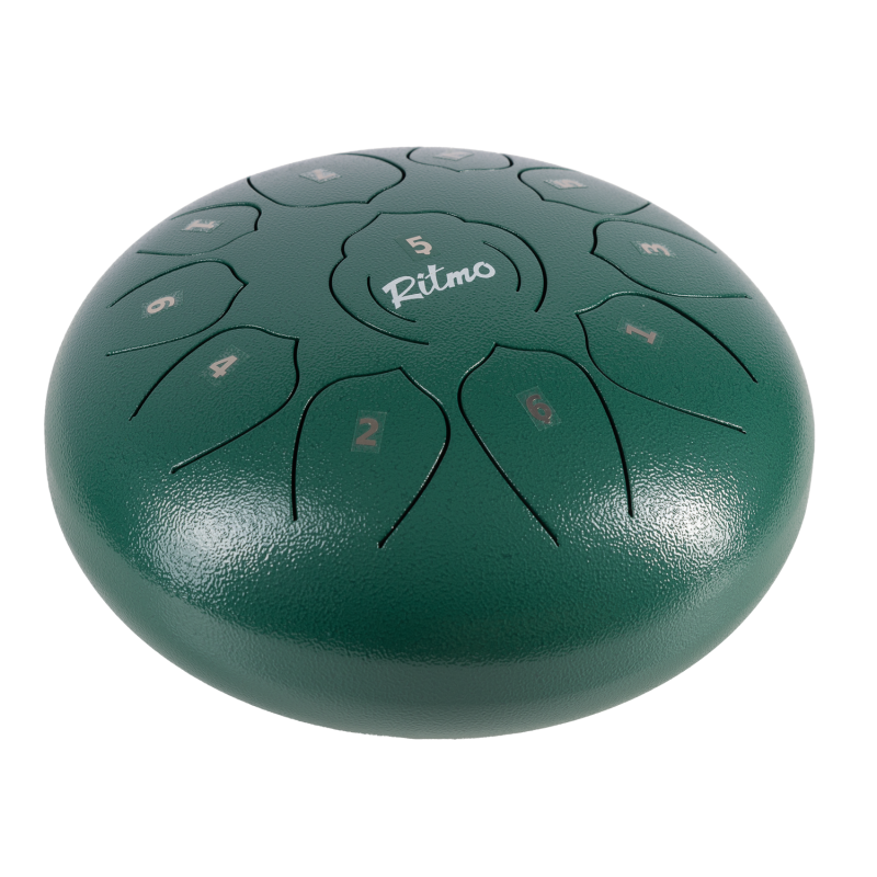 TONGUE DRUM DE 10” VERDE 11 NOTAS