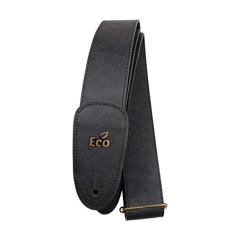 CORREA PARA GUITARRA Y PARA BAJO BASSO VEGANA LÍNEA ECOLITE NEGRA