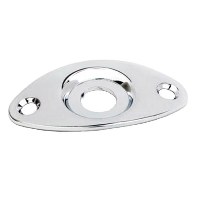 Placa jack empotrada Fender cromo | MÚSICA BILBAO