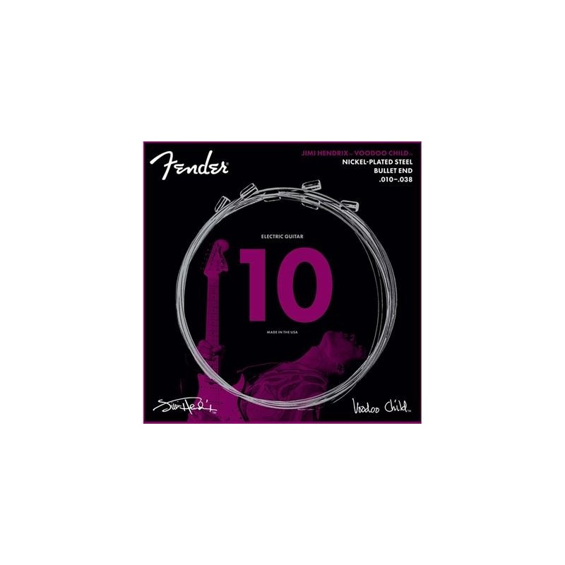 JUEGO DE CUERDA FENDER JIMI HENDRIX PARA GUITARRA ELÉCTRICA VOODOO CHILD 010 - 038