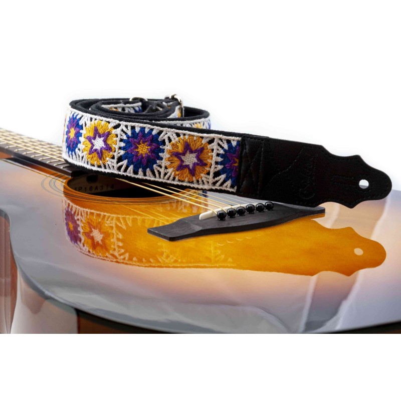 CROCHET-WH - BANDOLERA DE GUITARRA RIGHTON SERIE STANDARD PLUS CROCHET WHITE