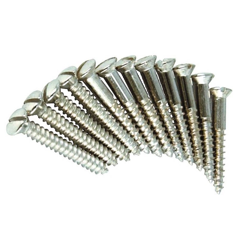 Tornillo Fender puente vintage 52 Tele níquel 12ud | MÚSICA BILBAO