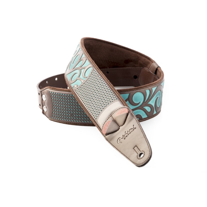 NASHVILLE-TE - BANDOLERA DE GUITARRA RIGHTON SERIE MOJO MODELO NASHVILLE TEAL 2019