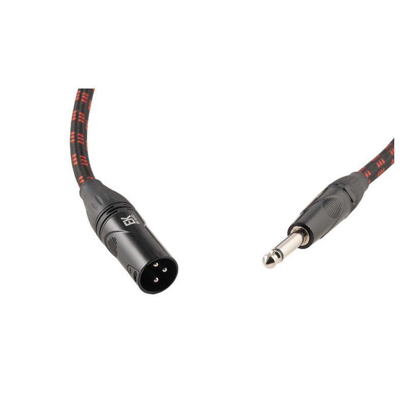 CABLE EK AUDIO TRENZADO DE TELA PARA MICRÓFONO JACK-XLR MACHO 9 METROS | MÚSICA BILBAO