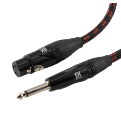 CABLE EK AUDIO TRENZADO DE TELA PARA MICRÓFONO JACK-XLR HEMBRA 9 METROS | MÚSICA BILBAO