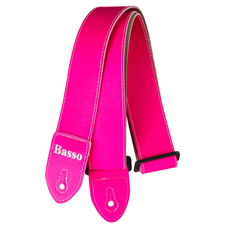 CORREA BASSO NEÓN ROSA 5cm | MÚSICA BILBAO
