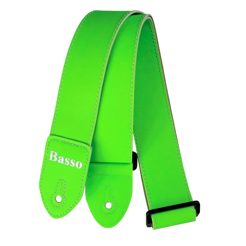 CORREA BASSO NEÓN VERDE 5cm | MÚSICA BILBAO