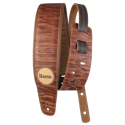 CORREA BASSO PARA GUITARRA Y BAJO SERIE CUERO MARRÓN RÚSTICO | MÚSICA BILBAO