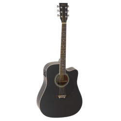 GUITARRA ACÚSTICA DAYTONA A411CE ELECTRIFICADA NEGRA