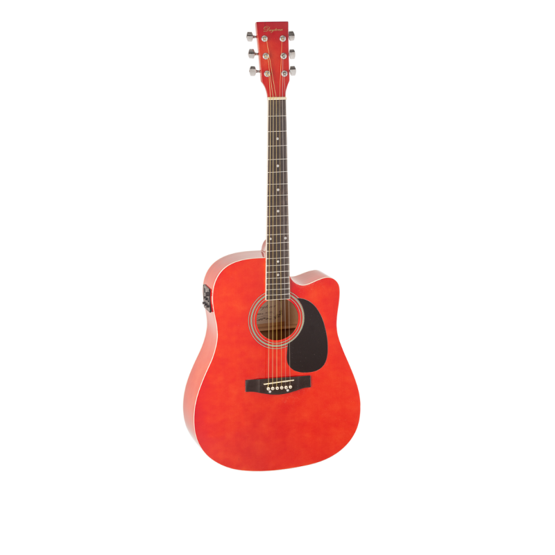 GUITARRA ACÚSTICA DAYTONA A411CE ELECTRIFICADA ROJA