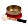 brass singing bowl 12cm, with mallet - felt ring - | MÚSICA BILBAO