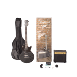 PACK DE GUITARRA ELÉCTRICA DAYTONA TIPO LES PAUL NEGRO