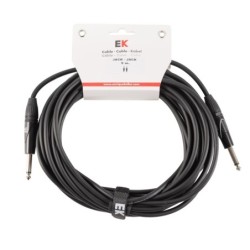 CABLE EK AUDIO PARA GUITARRA JACK - JACK RECTO- ACODADO TELA TRENZADA DE 6 M