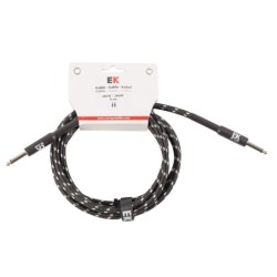 CABLE EK AUDIO TRENZADO DE TELA PARA MICRÓFONO JACK-XLR HEMBRA 9 METROS