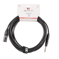 CABLE EK AUDIO TRENZADO DE TELA PARA MICRÓFONO JACK-XLR HEMBRA 9 METROS