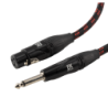 CABLE EK AUDIO PARA GUITARRA JACK - JACK RECTO- ACODADO TELA TRENZADA DE 6 M