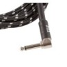 CABLE EK AUDIO PARA GUITARRA JACK - JACK RECTO- ACODADO TELA TRENZADA DE 6 M