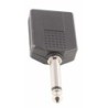 ADAPTADOR DUAL JACK MONO 1/4 HEMBRA X 2 JACK MONO 1/4 A089