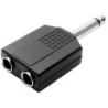 ADAPTADOR DUAL JACK MONO 1/4 HEMBRA X 2 JACK MONO 1/4 A089