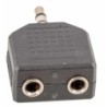 ADAPTADOR DUAL MINIJACK STEREO 3,5 MM HEMBRA X 2 - MINIJACK STEREO 3,5 MM A107