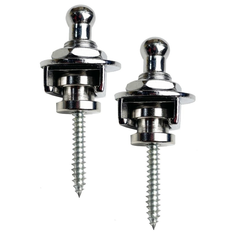 SUJETA CORREAS CON BLOQUEO (PAR) CROMADO | MÚSICA BILBAO