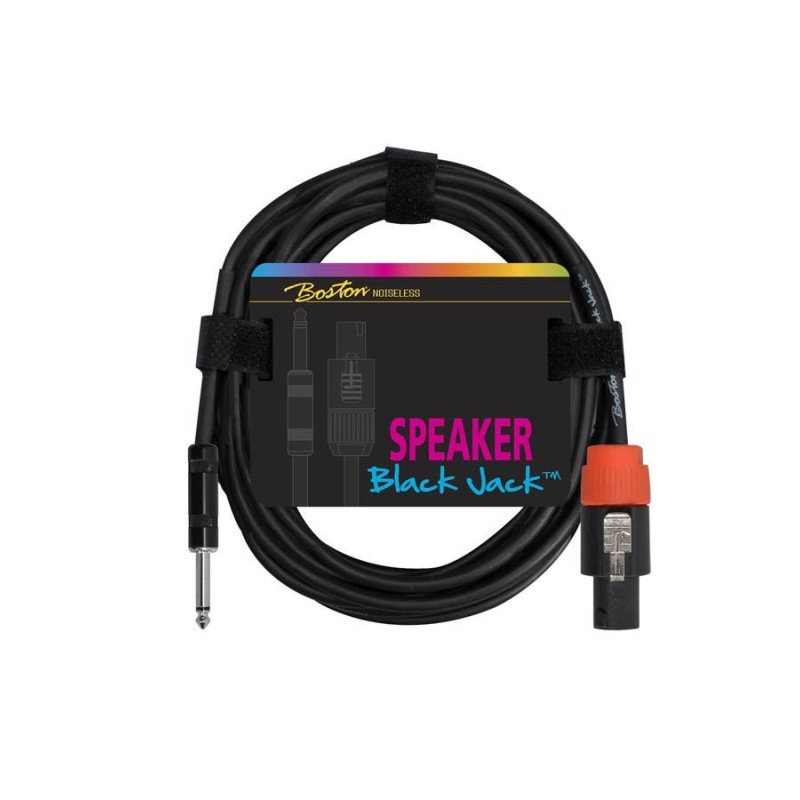 CABLE ALTAVOZ BOSTON JACK-TWIST NEGRO 2x1.5mm 2M | MÚSICA BILBAO