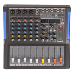 MESA DE MEZCLAS EK AUDIO AMPLIFICADA Y CON EFECTOS KW06A