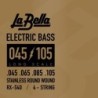 JUEGO DE CUERDAS LA BELLA PARA BAJO ELÉCTRICO RXS4D 45-105 | MÚSICA BILBAO